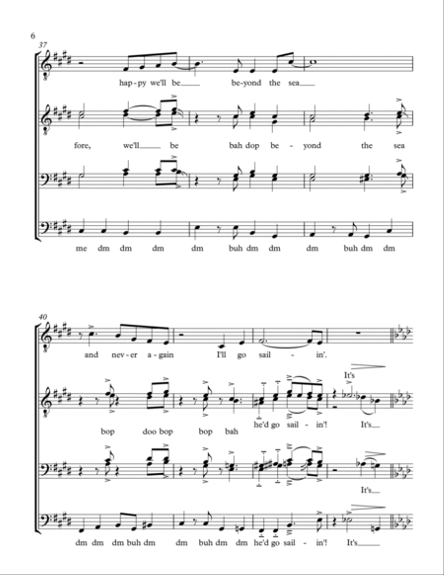 Beyond The Sea TTBB scores gallery preview page 6