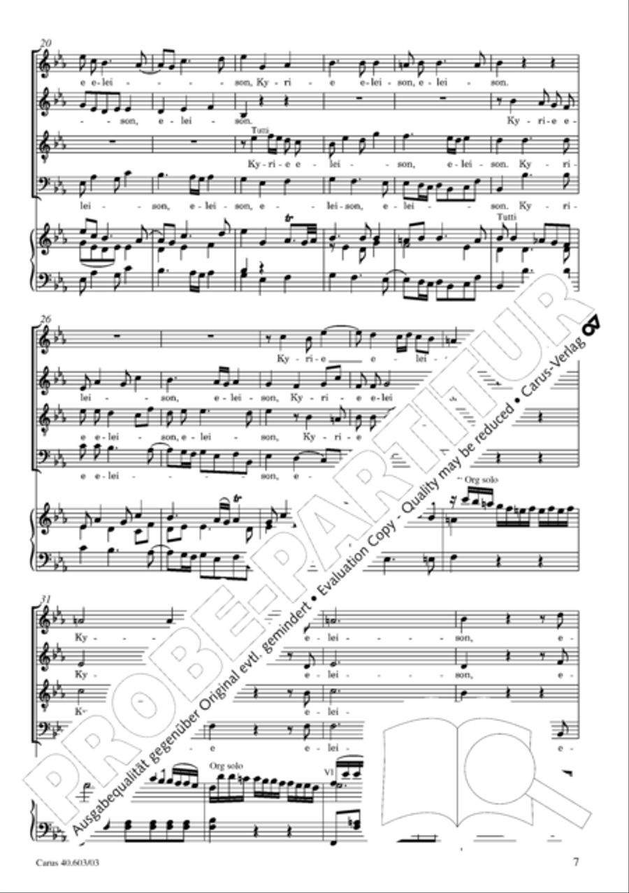 Grosse Orgelsolomesse in Es 4-Part scores gallery preview page 8