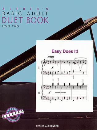 Book cover for Alfred's Basic Adult Piano Course Duet Book, Book 2