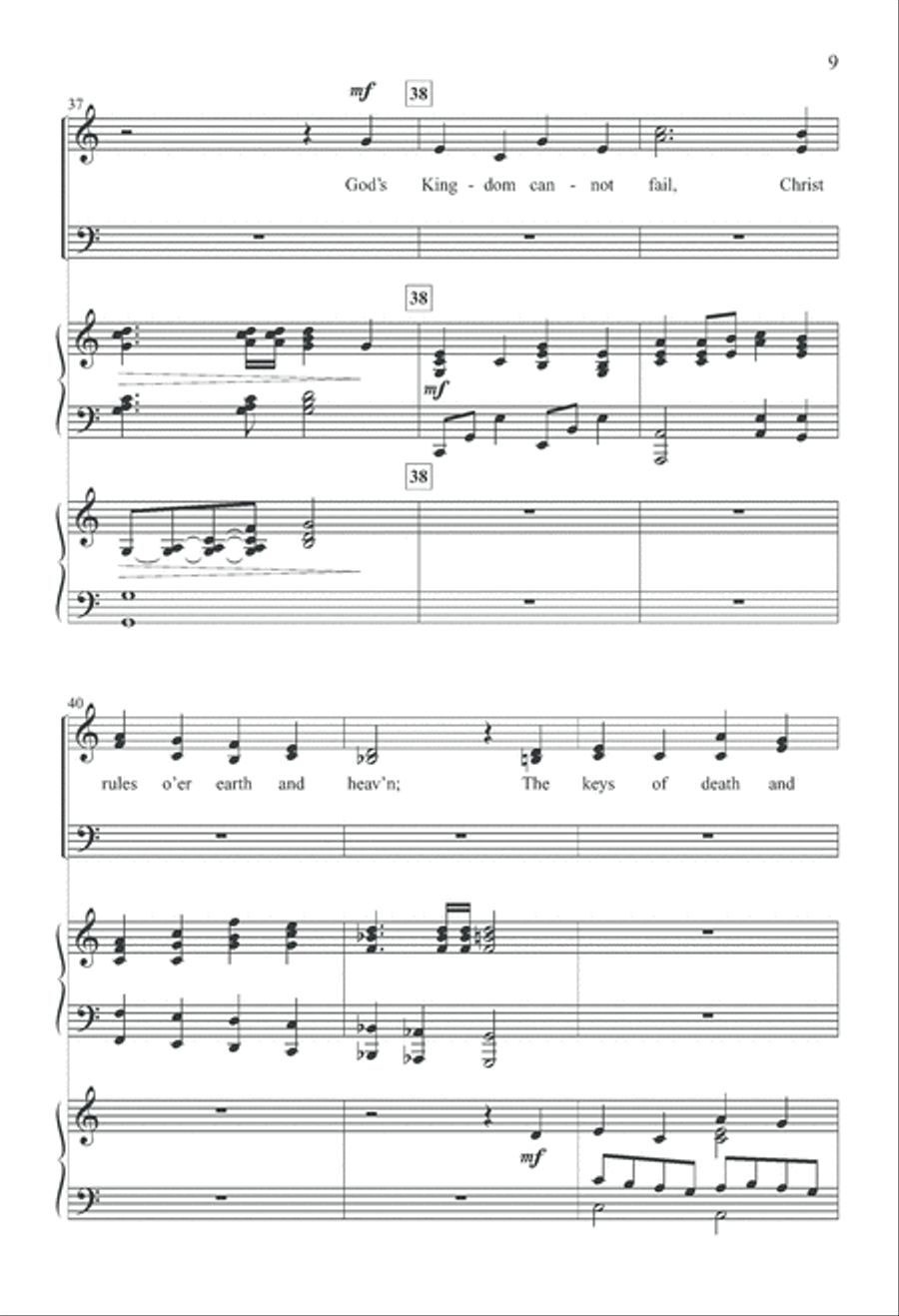 Rejoice, the Lord Is King 4-Part scores gallery preview page 9