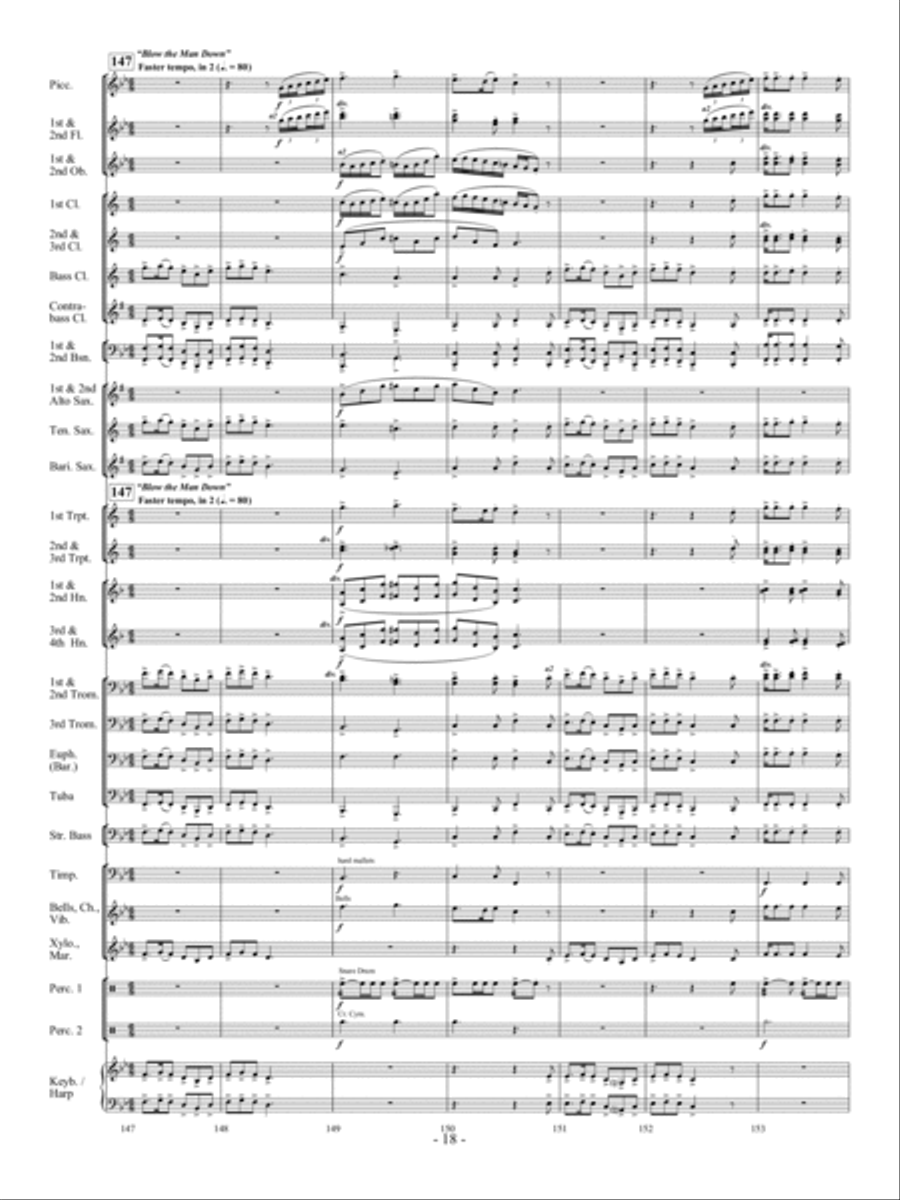 Sea Song Fantasy Sea Song Fantasy Concert Band scores gallery preview page 17