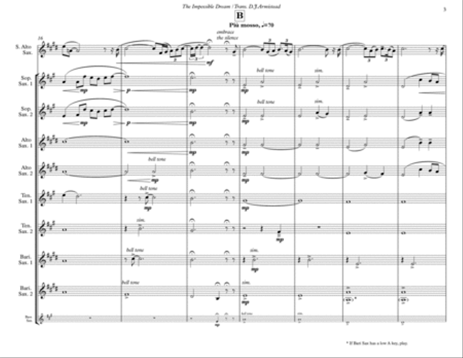 The Impossible Dream (the Quest) Woodwind Ensemble scores gallery preview page 3