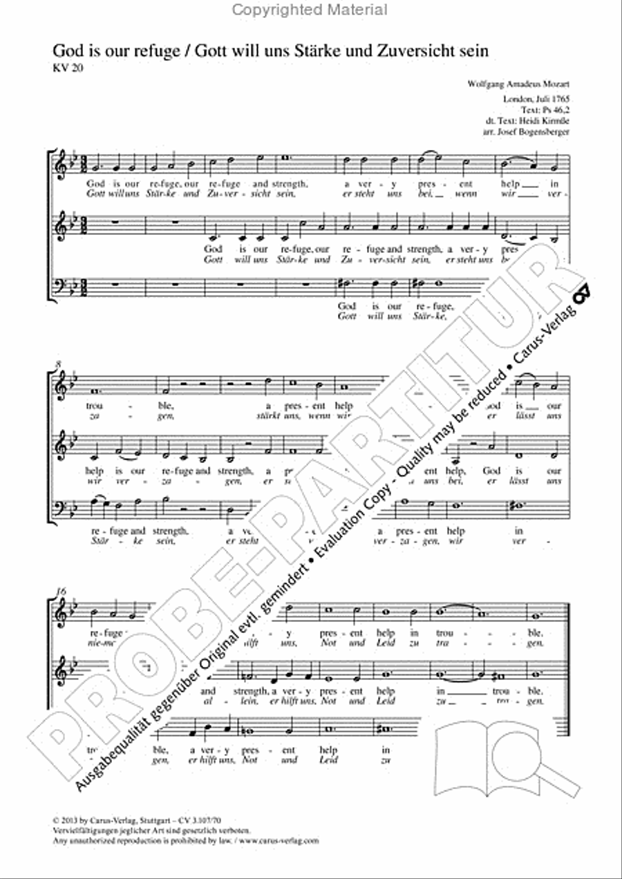 God is our refuge (Gott will uns Starke und Zuversicht sein) 3-Part scores gallery preview page 2