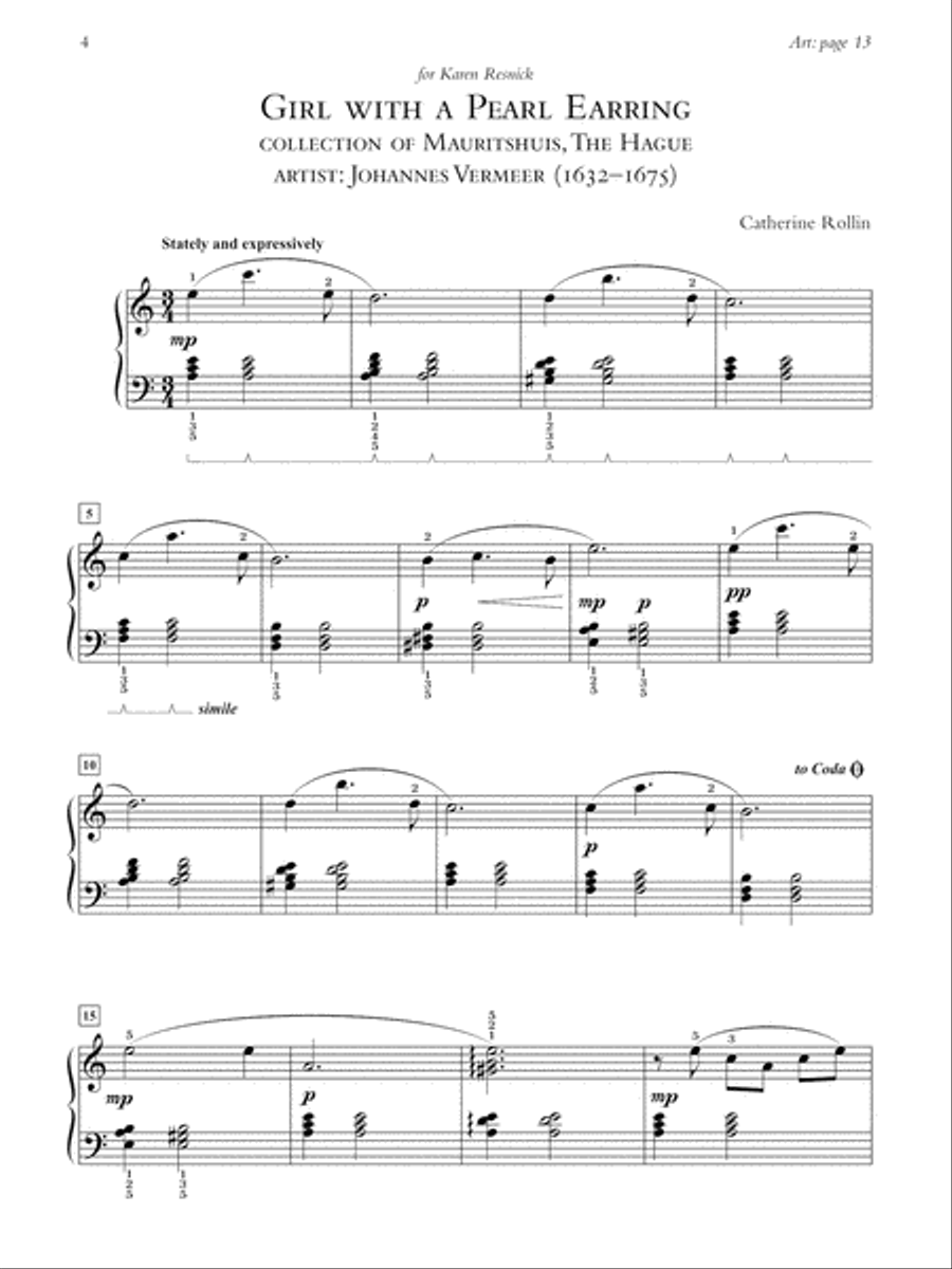 Museum Masterpieces, Book 2 Piano Solo scores gallery preview page 4