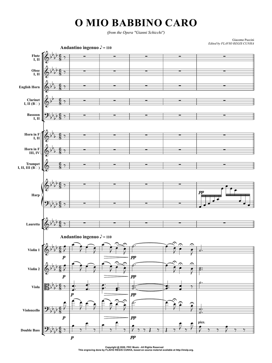 O Mio Babbino Caro - for Orchestra (from the Opera 
