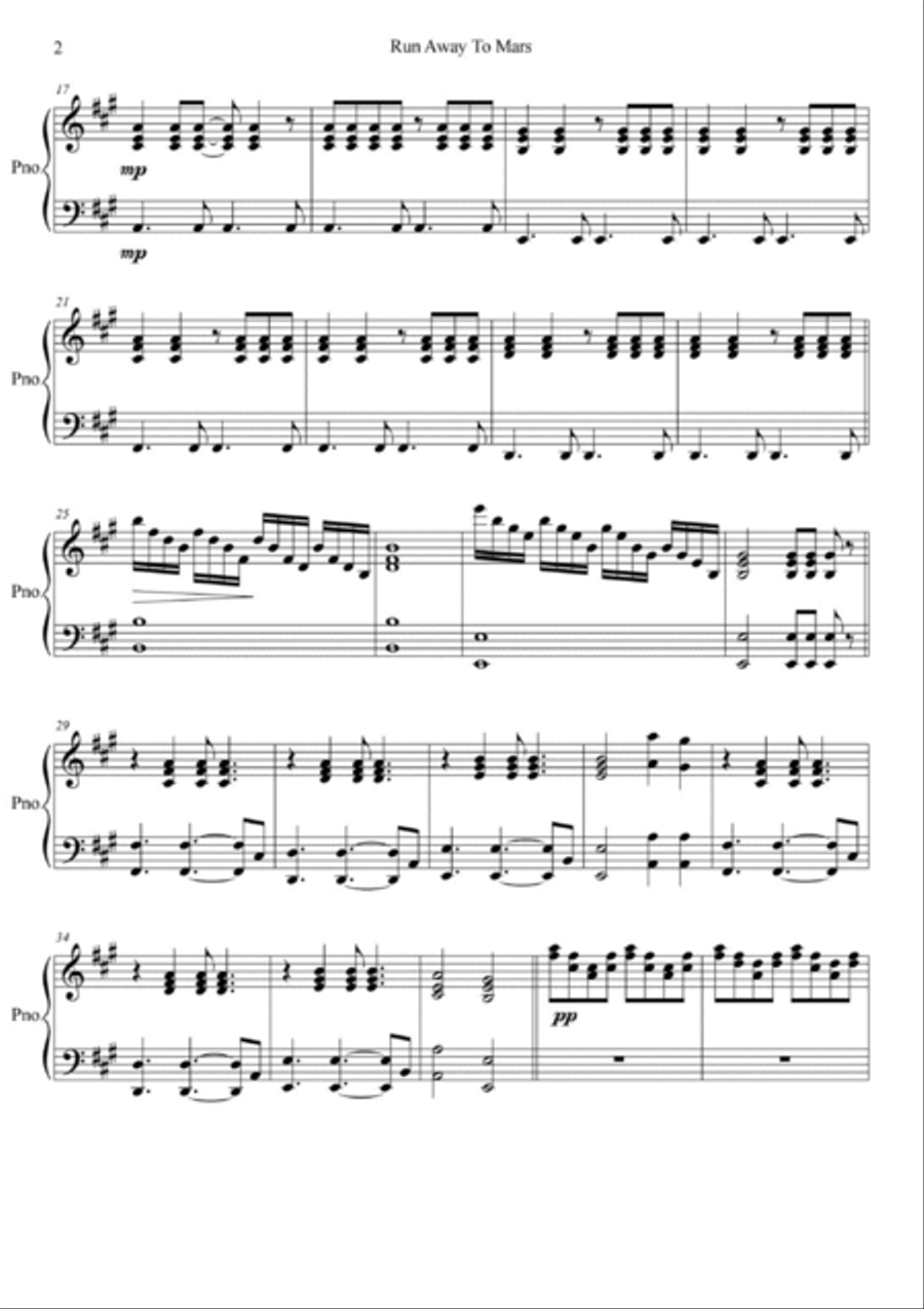 Run Away To Mars Run Away To Mars Piano Quintet scores gallery preview page 2