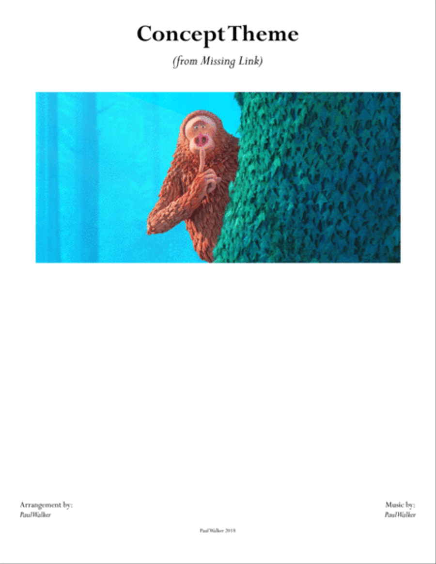 Missing Link Concept Theme Piano Solo scores gallery preview page 1