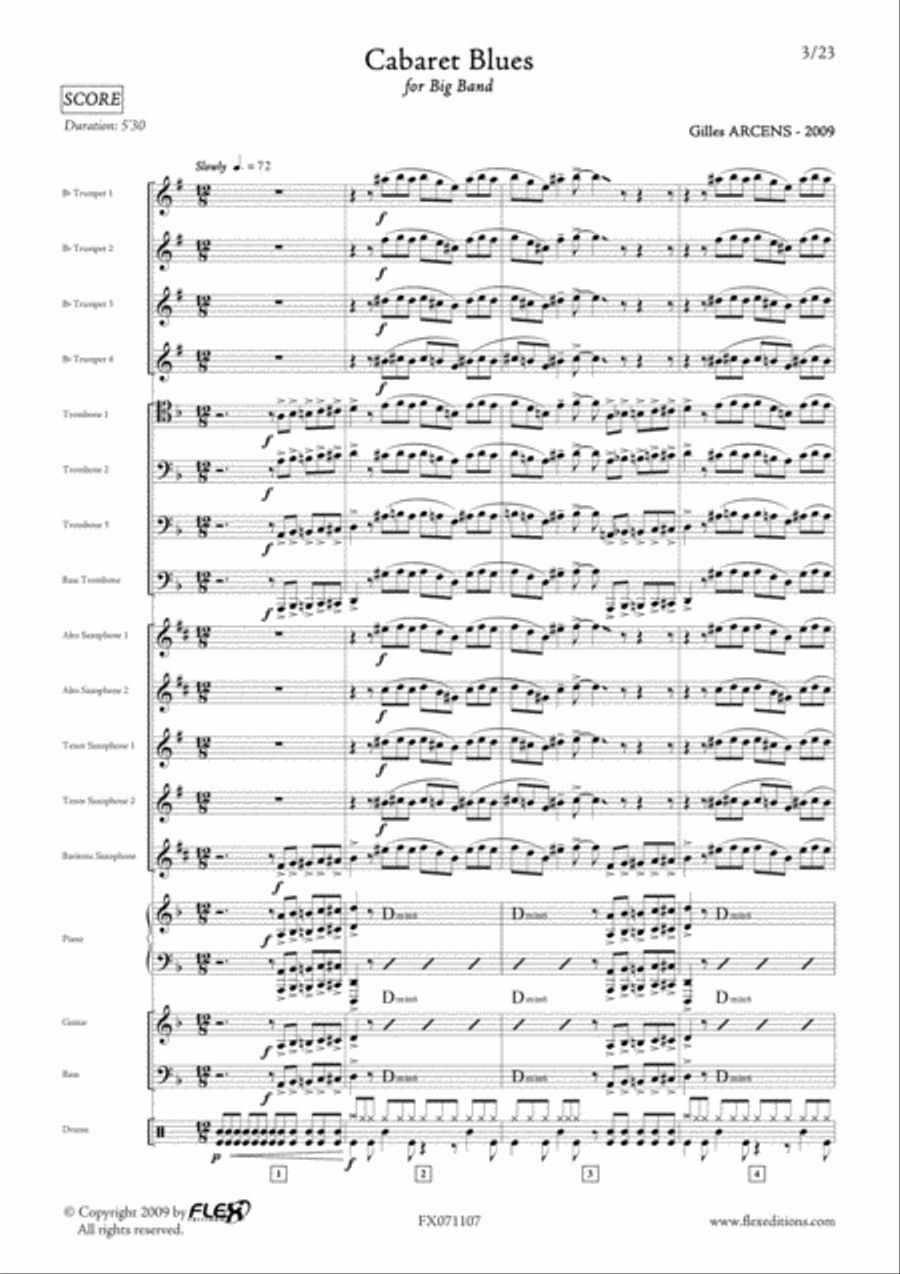Cabaret Blues Big Band scores gallery preview page 3
