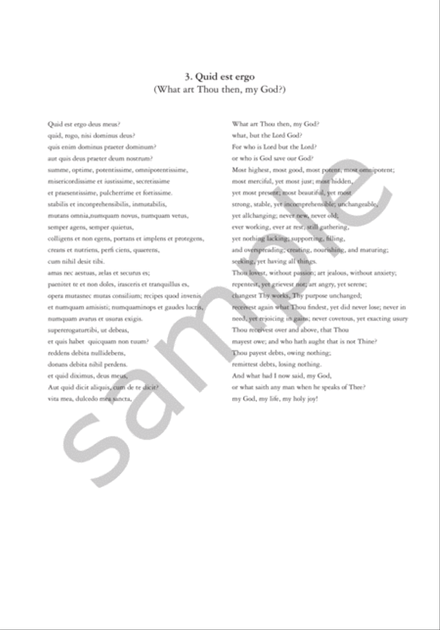 Canti Augustini (Saint Augustine Songs) for SSAATTBB Choir SSAATTBB scores gallery preview page 4