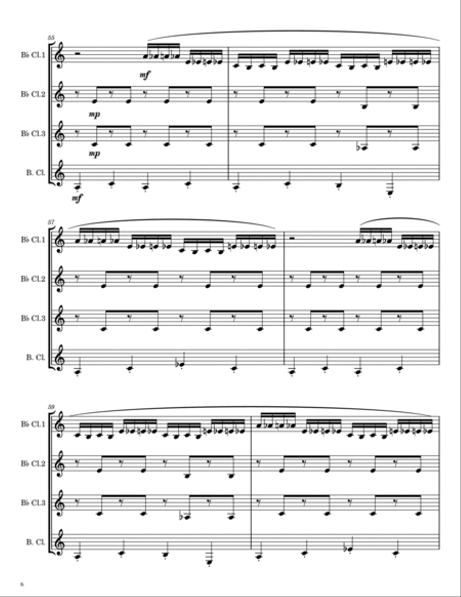 Beetlejuice (main Theme) Woodwind Quartet scores gallery preview page 6