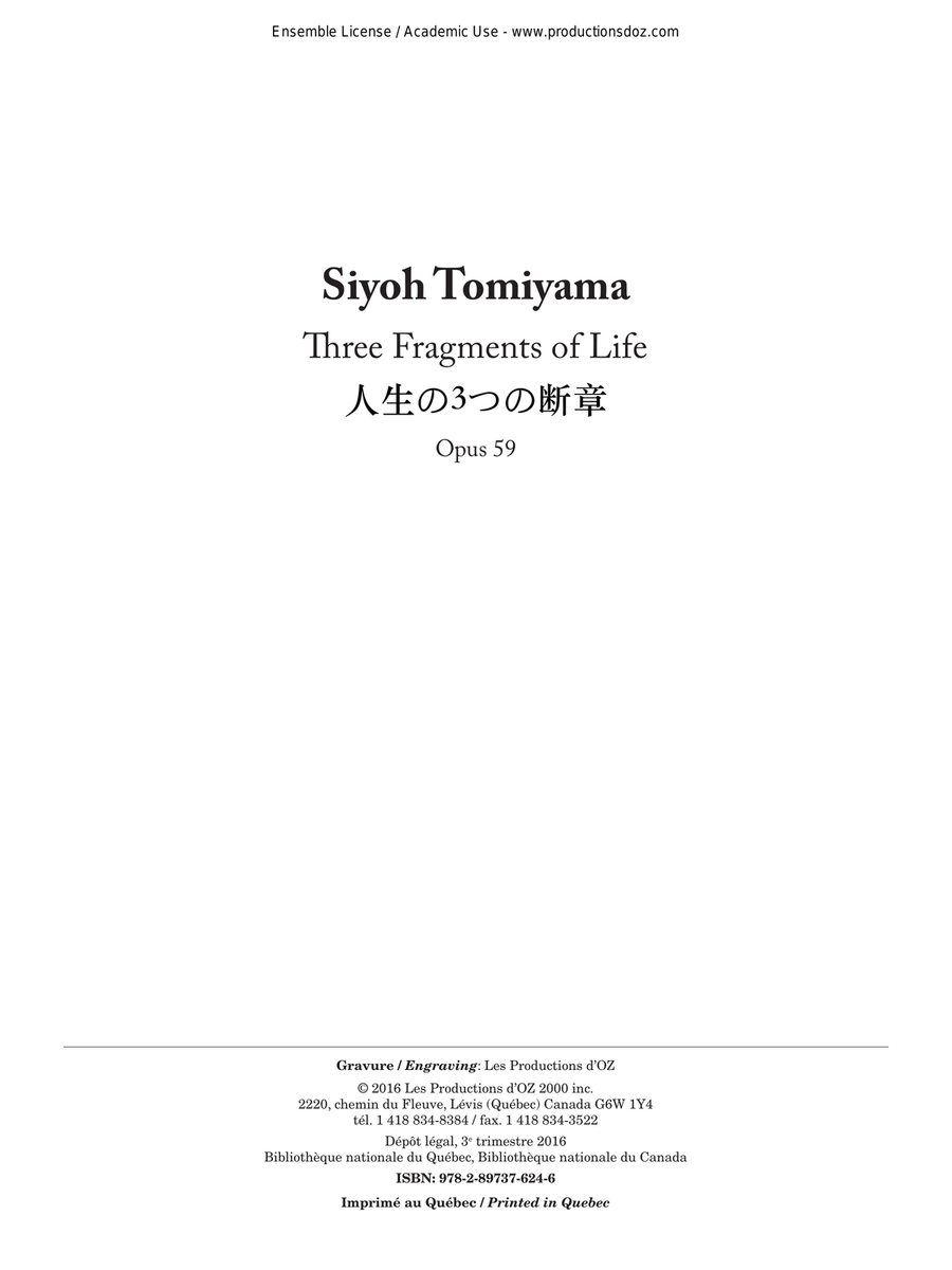 Three Fragments of Life Classical Guitar scores gallery preview page 1