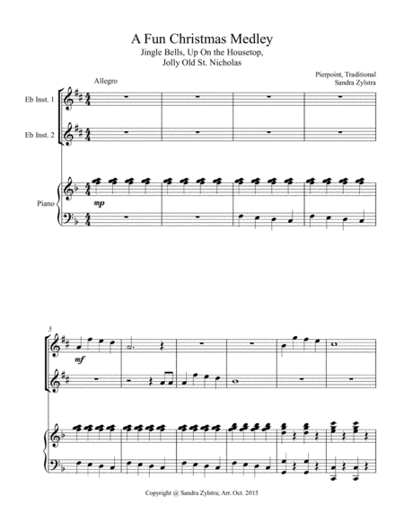 A Fun Christmas Medley (treble Eb instrument duet) image number null
