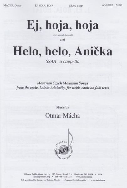 Ej, hoja, hoja & Helo, helo, Anicka - SSAA choir, a cappella image number null
