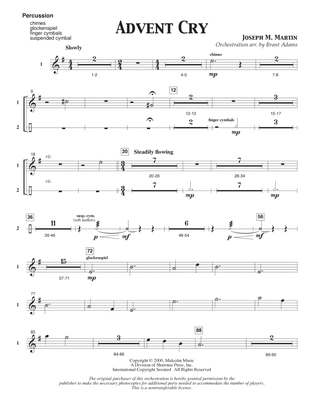 Advent Cry (from The Winter Rose) - Percussion 1 & 2