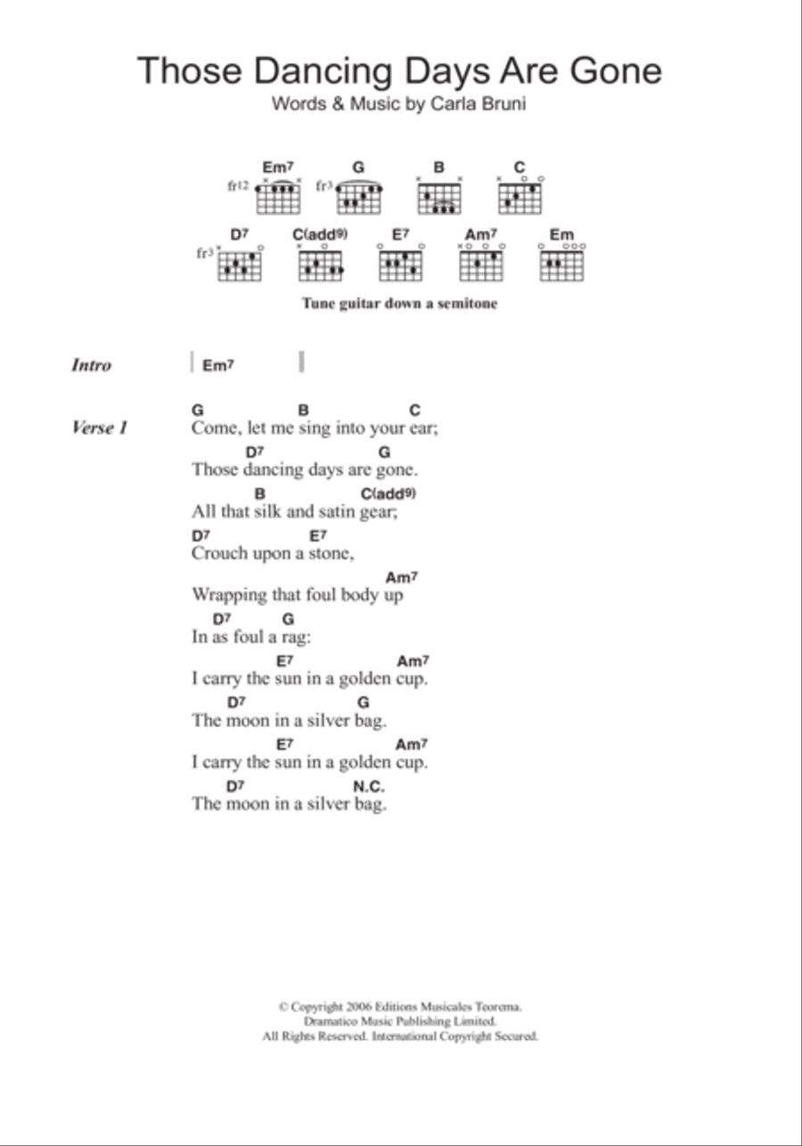 Those Dancing Days Are Gone Electric Guitar scores gallery preview page 1