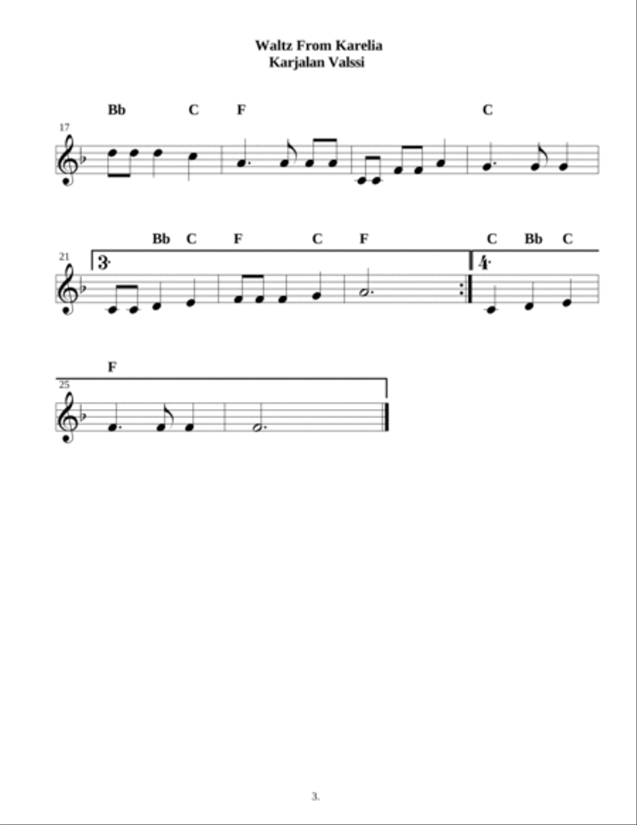 Nine Songs For Eleven String Kanteles Easy Piano scores gallery preview page 4