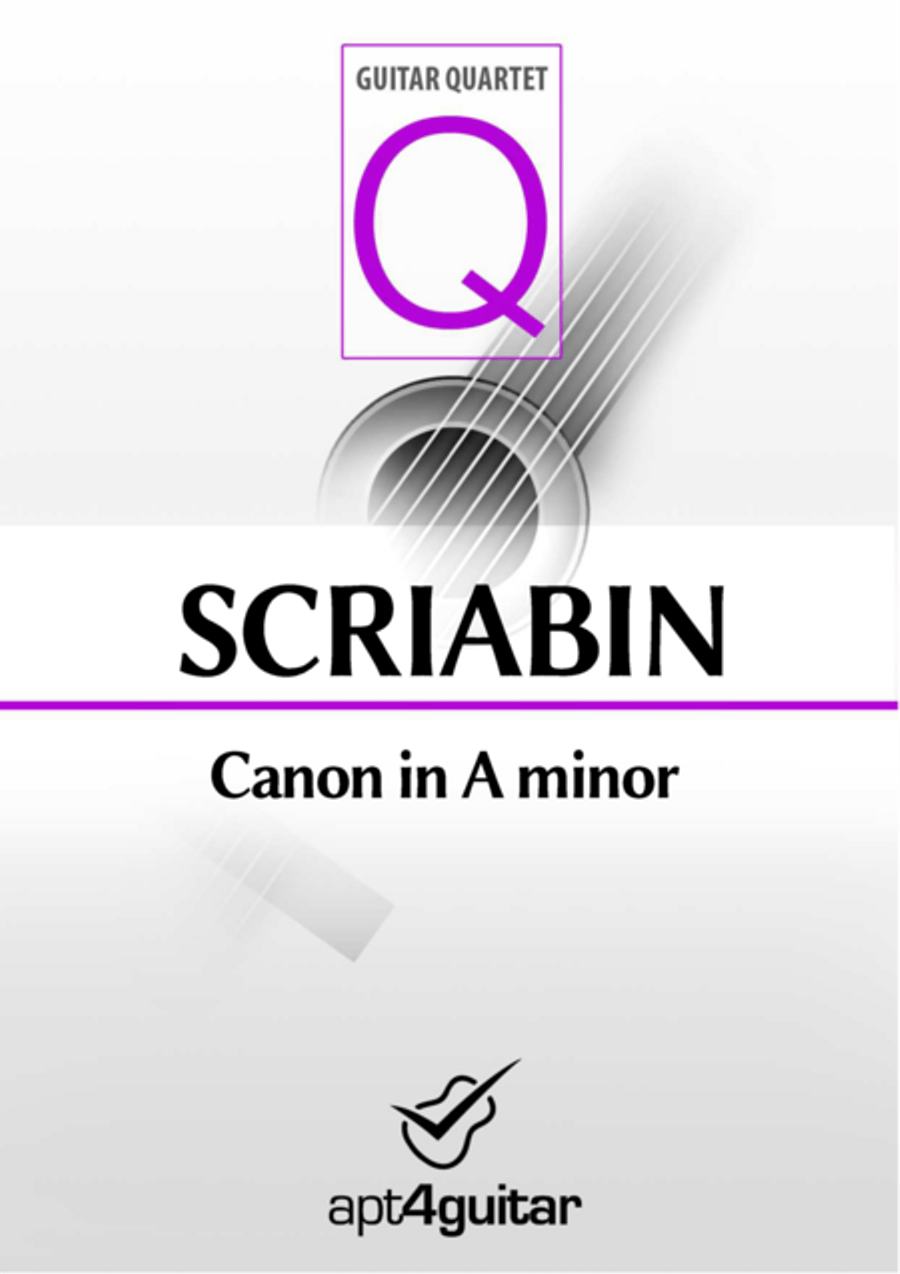 Canon in A minor Guitar Ensemble scores gallery preview page 1