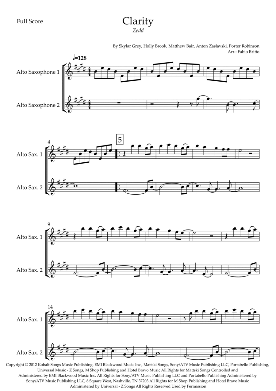 Clarity Woodwind Duet scores gallery preview page 1