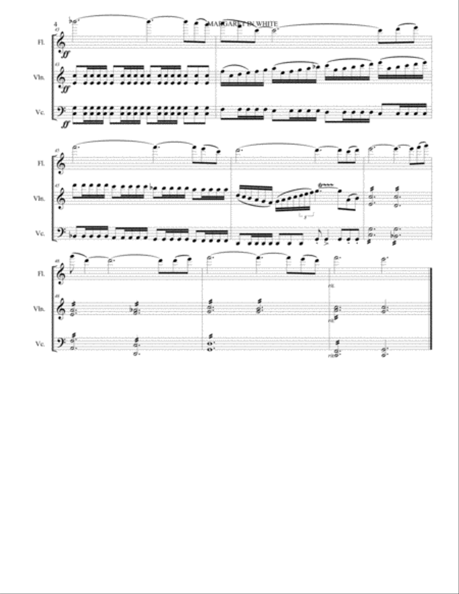 Margaret in White - trio Small Ensemble scores gallery preview page 5