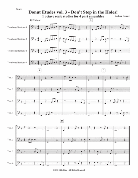Donut Etudes vol. 3: Don’t Step in the Holes! – Tuba Quartet (Tuba/Euphonium)