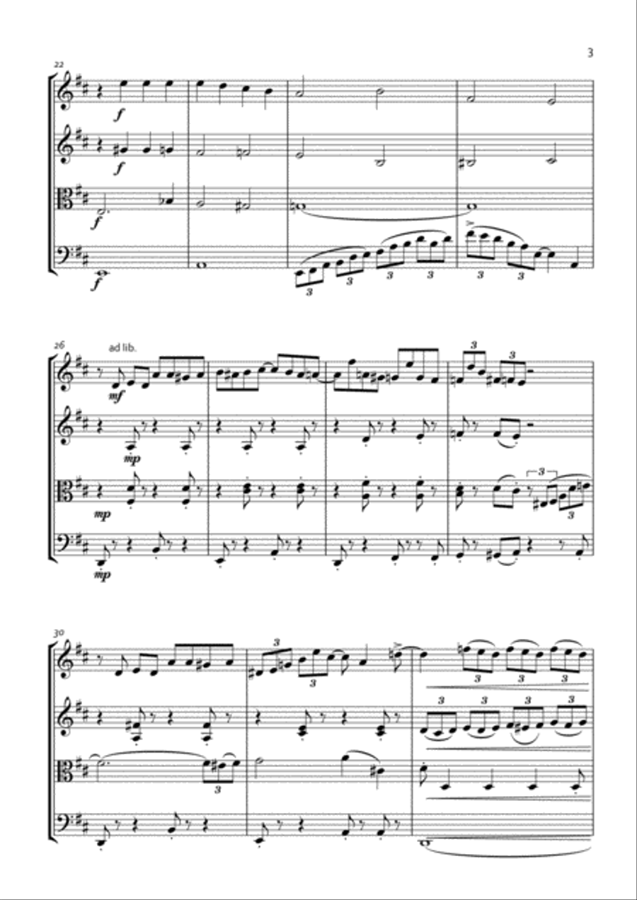 Ain't Misbehavin' String Quartet scores gallery preview page 3