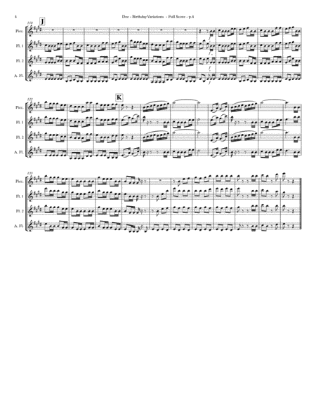 Birthday Variations (Flute Quartet) image number null