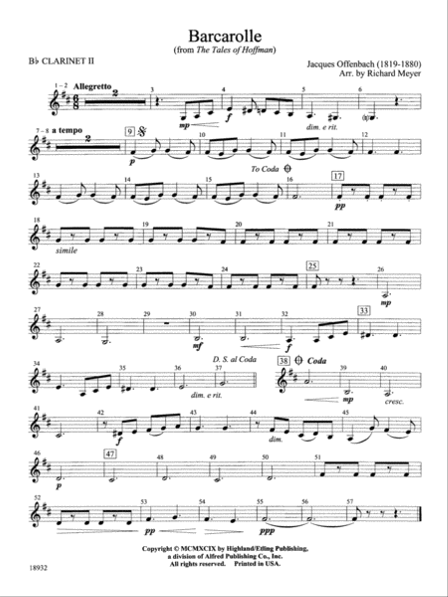 Barcarolle from 