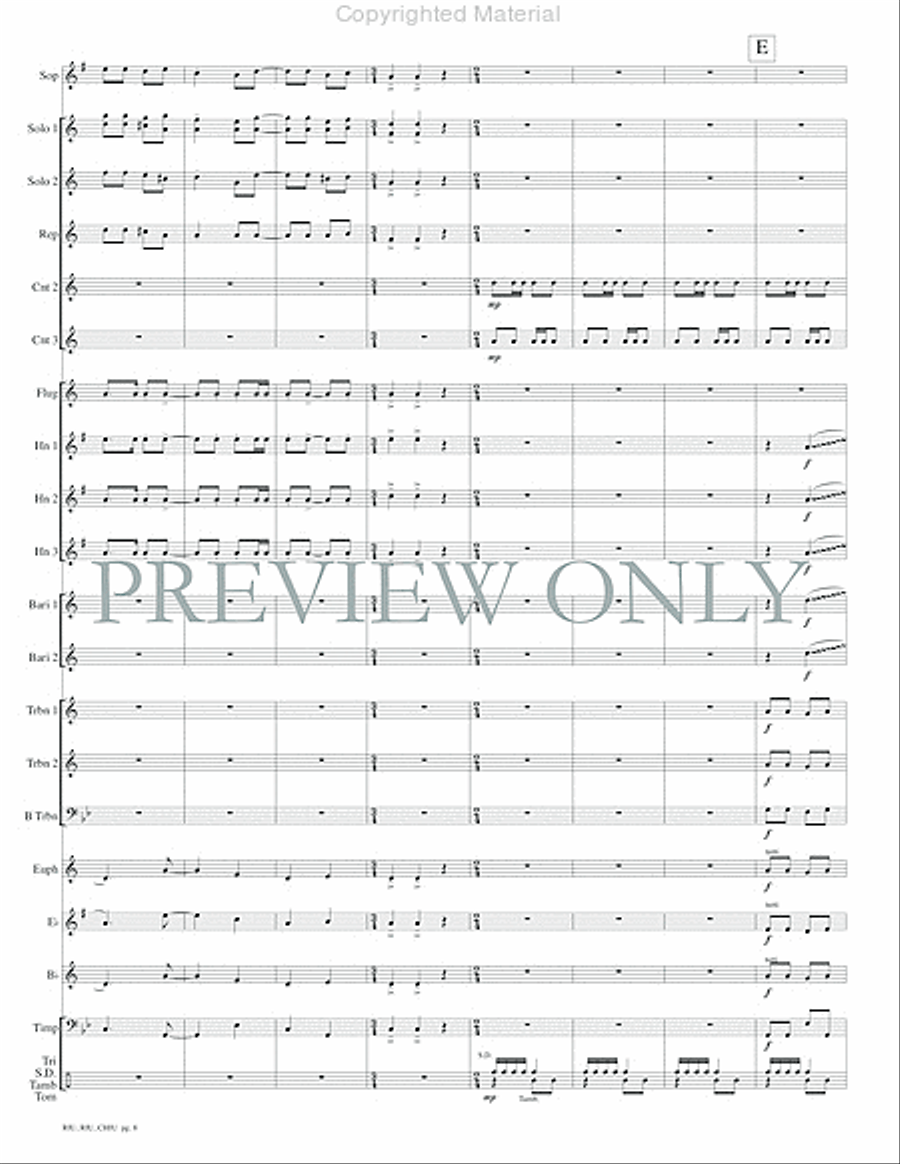 Riu, Riu, Chiu Concert Band scores gallery preview page 10