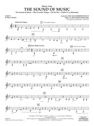 Music from The Sound Of Music (arr. Vinson) - Pt.5 - Bb Bass Clarinet