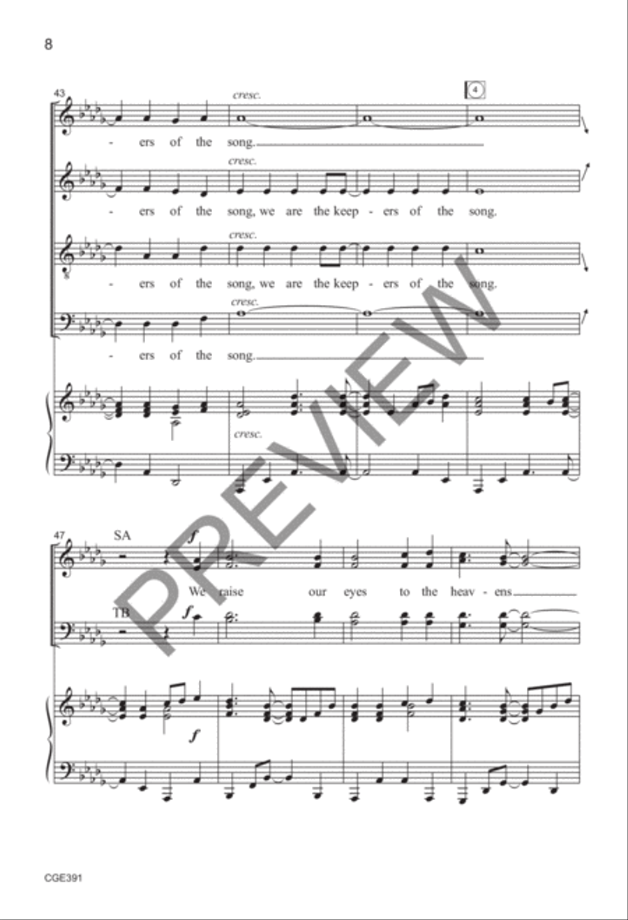 This Is Who We Are (SATB) with Djembe 4-Part scores gallery preview page 7