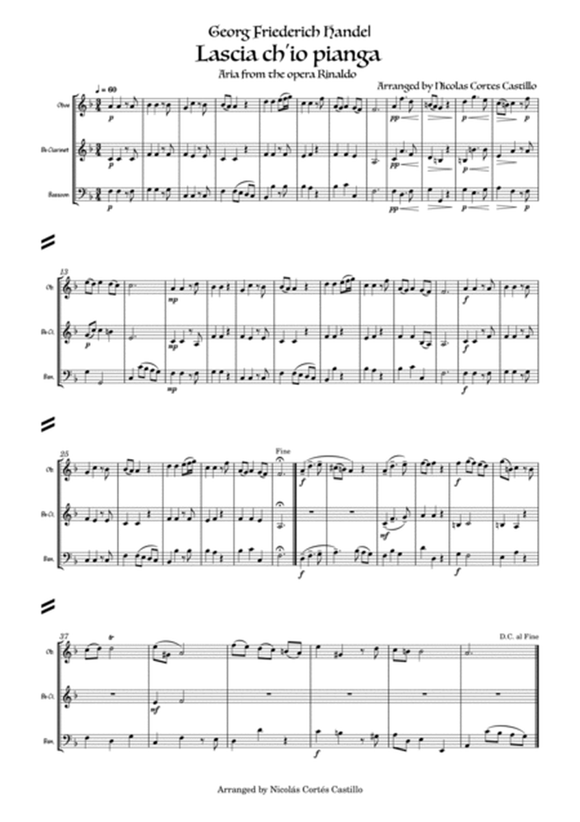 Handel - Lascia ch'io pianga for Reed Trio image number null