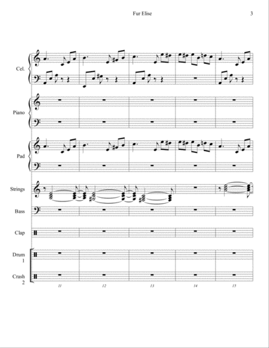 Fur Elise Set of Parts scores gallery preview page 3