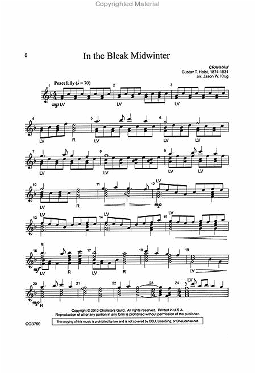 Christmas Carols for Twelve Bells Handbell Choir scores gallery preview page 4