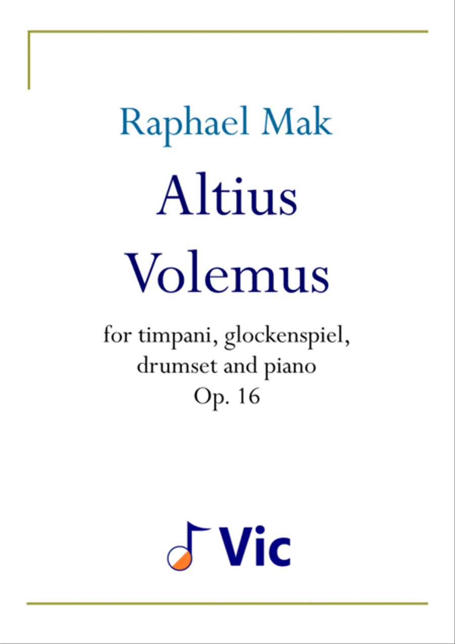 Altius Volemus, op. 16 Percussion Ensemble scores gallery preview page 1
