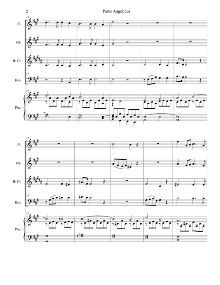 Panis Angelicus (for Woodwind Quartet and Piano) image number null