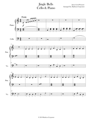 Jingle Bells (Easy Piano & Cello)