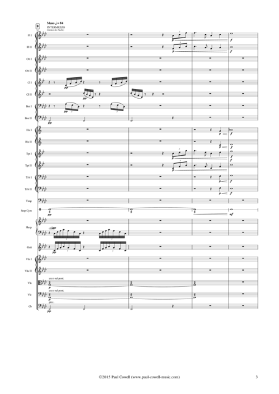 GRIEG Vektersang (Watcher's Song) arranged for small orchestra Chamber Orchestra scores gallery preview page 4