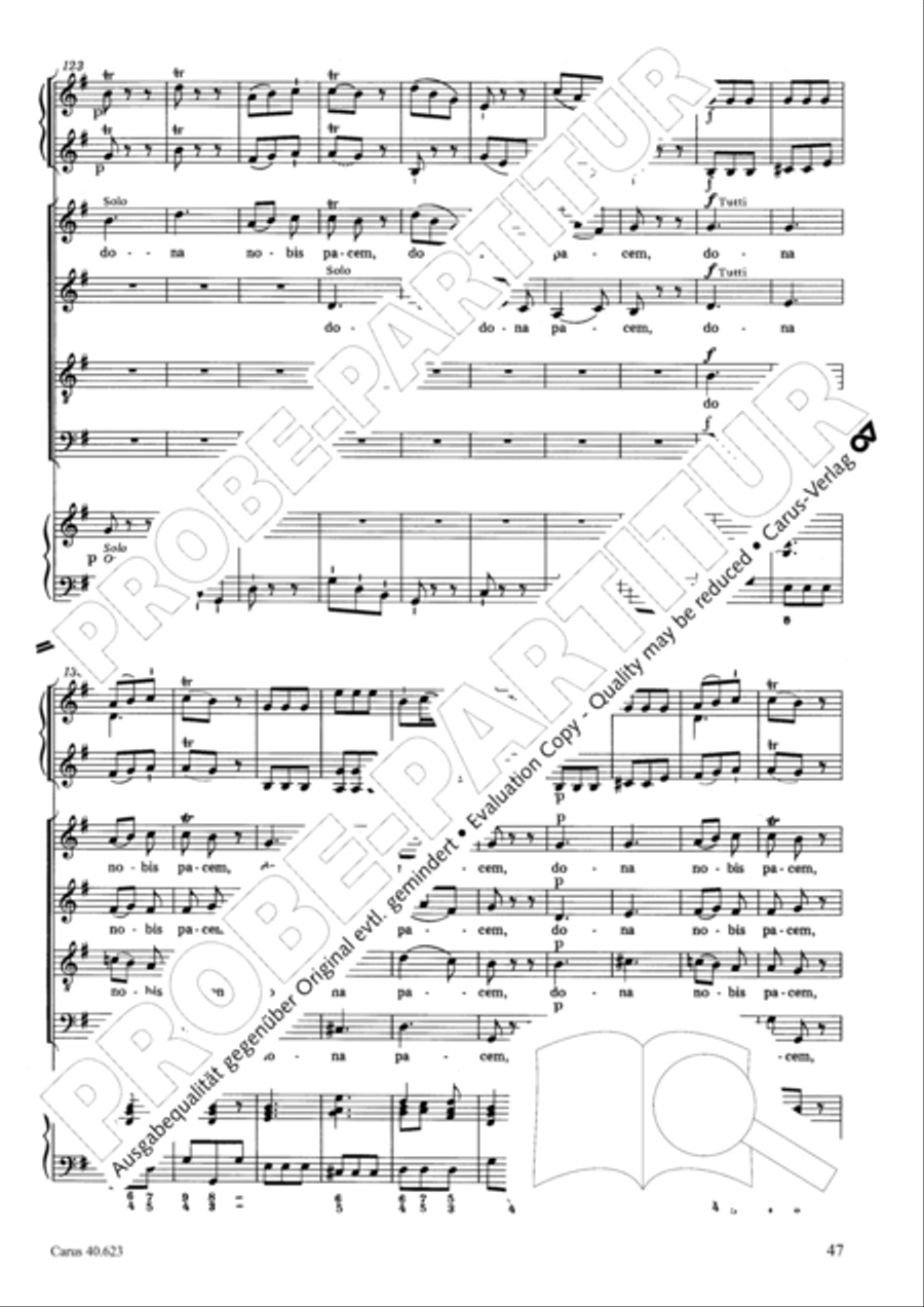 Missa brevis in G major Missa brevis in G major 4-Part scores gallery preview page 48