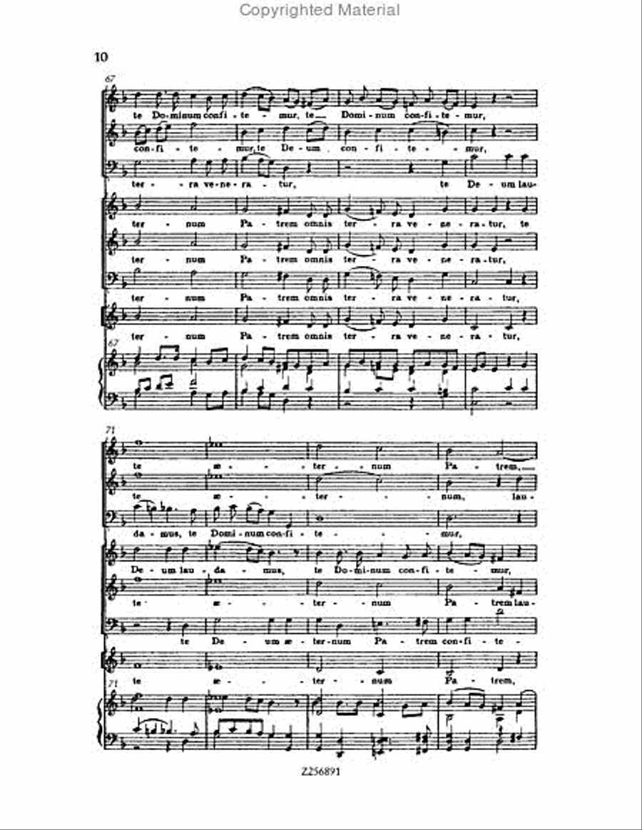 Te Deum, H 118 Choir scores gallery preview page 10