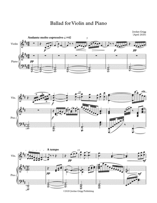 Ballad for Violin and Piano