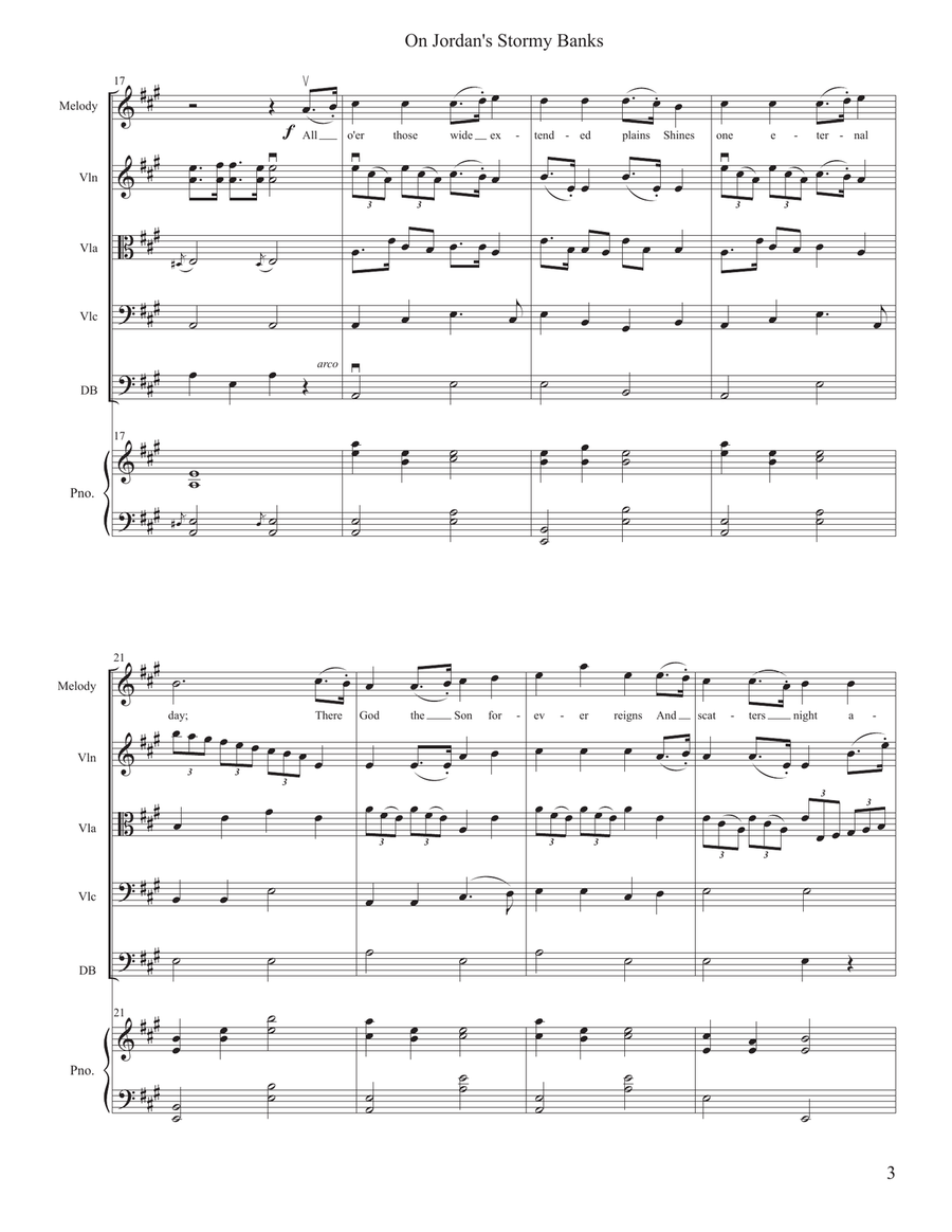 On Jordan's Stormy Banks - Flex Orchestra String Orchestra scores gallery preview page 5