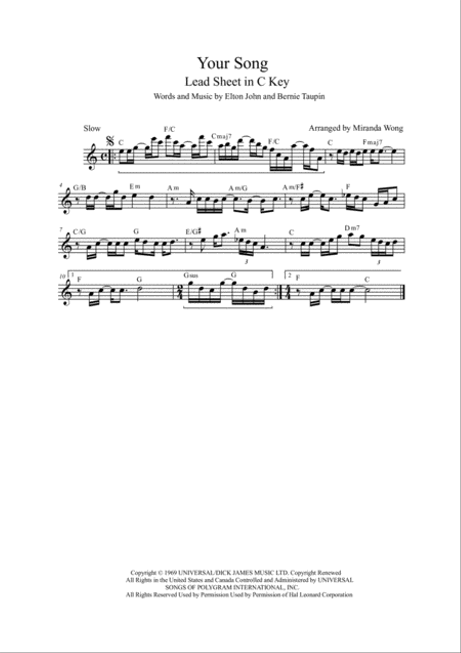 Your Song Large Ensemble scores gallery preview page 2