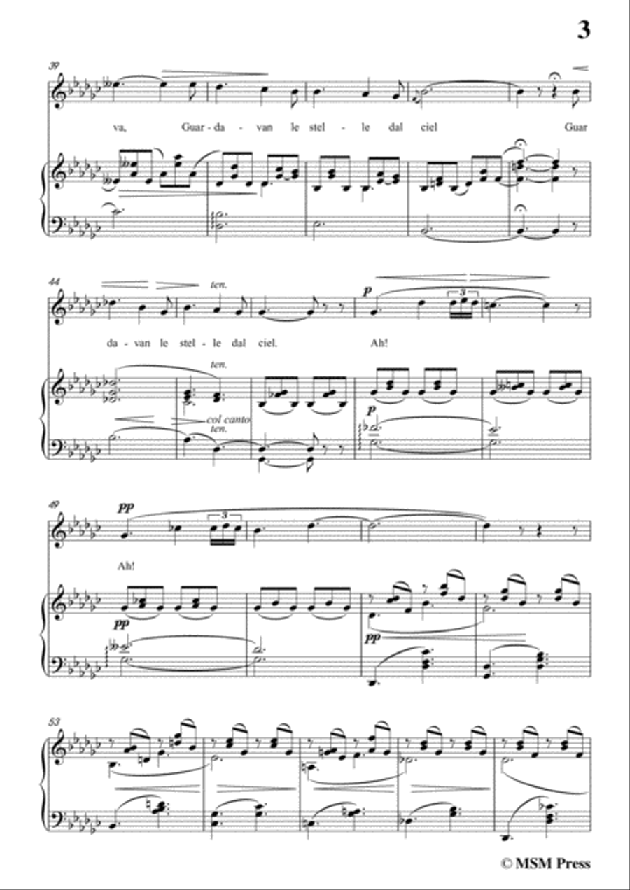 Tosti-In Mare in G flat Major,for Voice and Piano Voice Solo scores gallery preview page 5