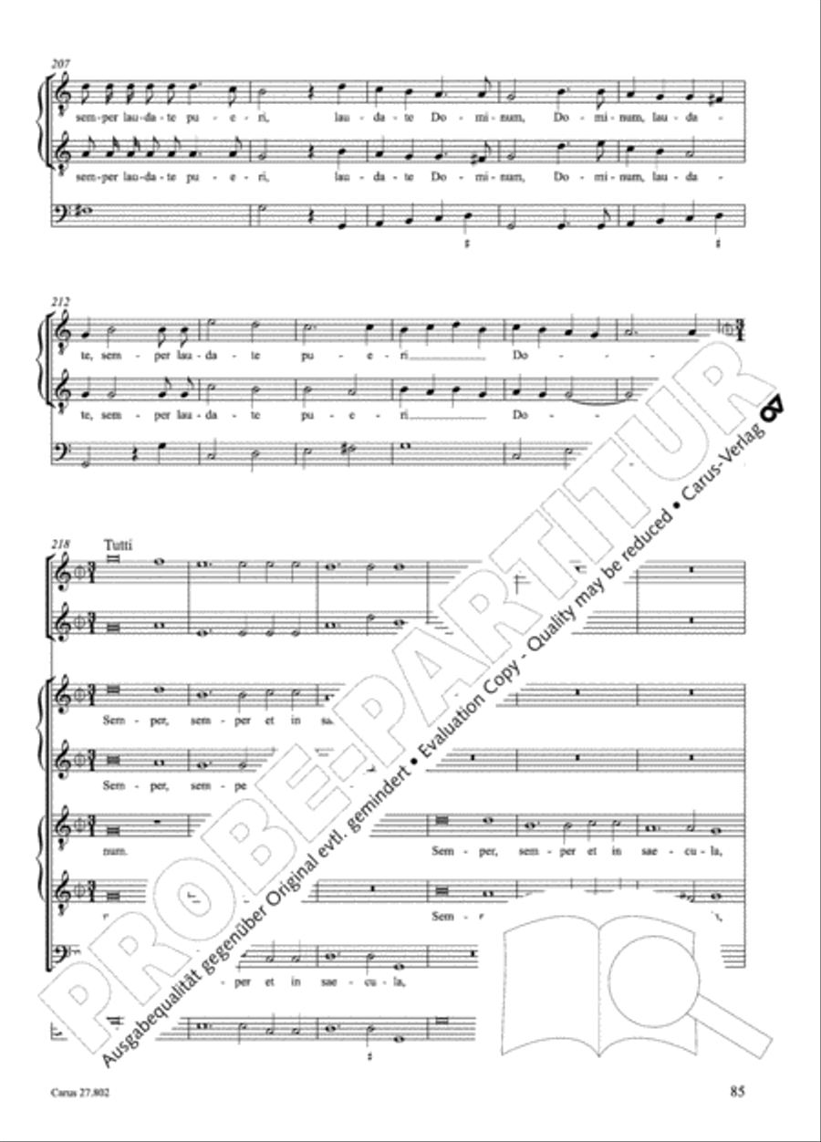 Salmi I (Selva morale e spirituale) Collection / Songbook scores gallery preview page 110