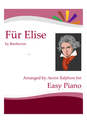Fur Elise (Beethoven) - easy piano without and with note names