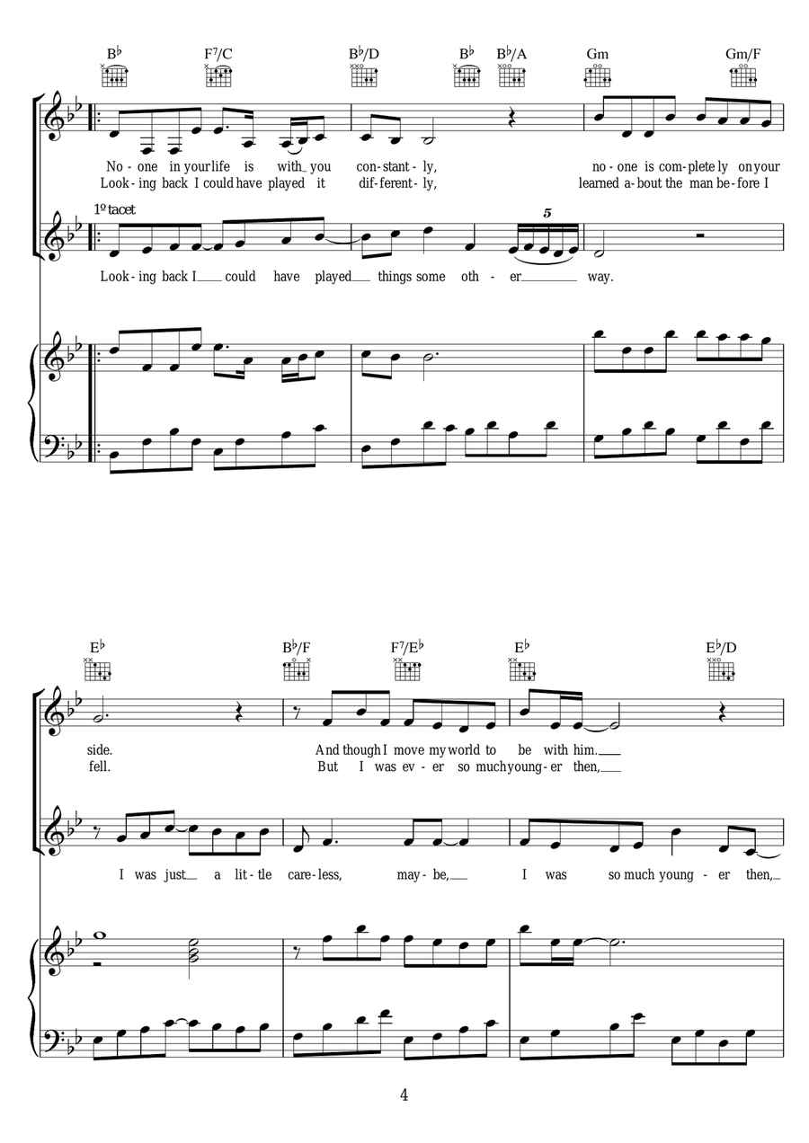 I Know Him So Well (from Chess) Piano, Vocal, Guitar scores gallery preview page 4