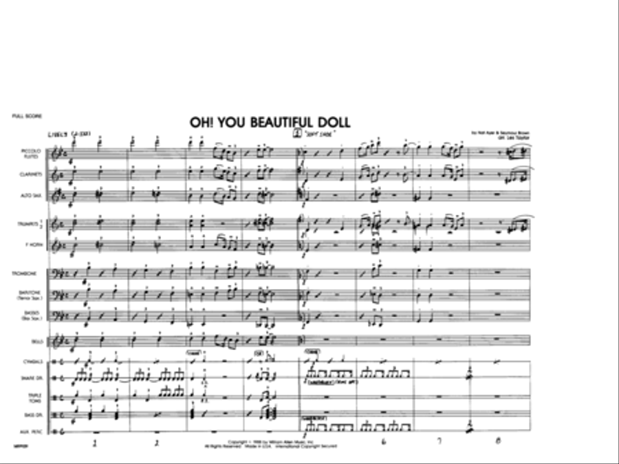Oh! You Beautiful Doll Marching Band scores gallery preview page 2