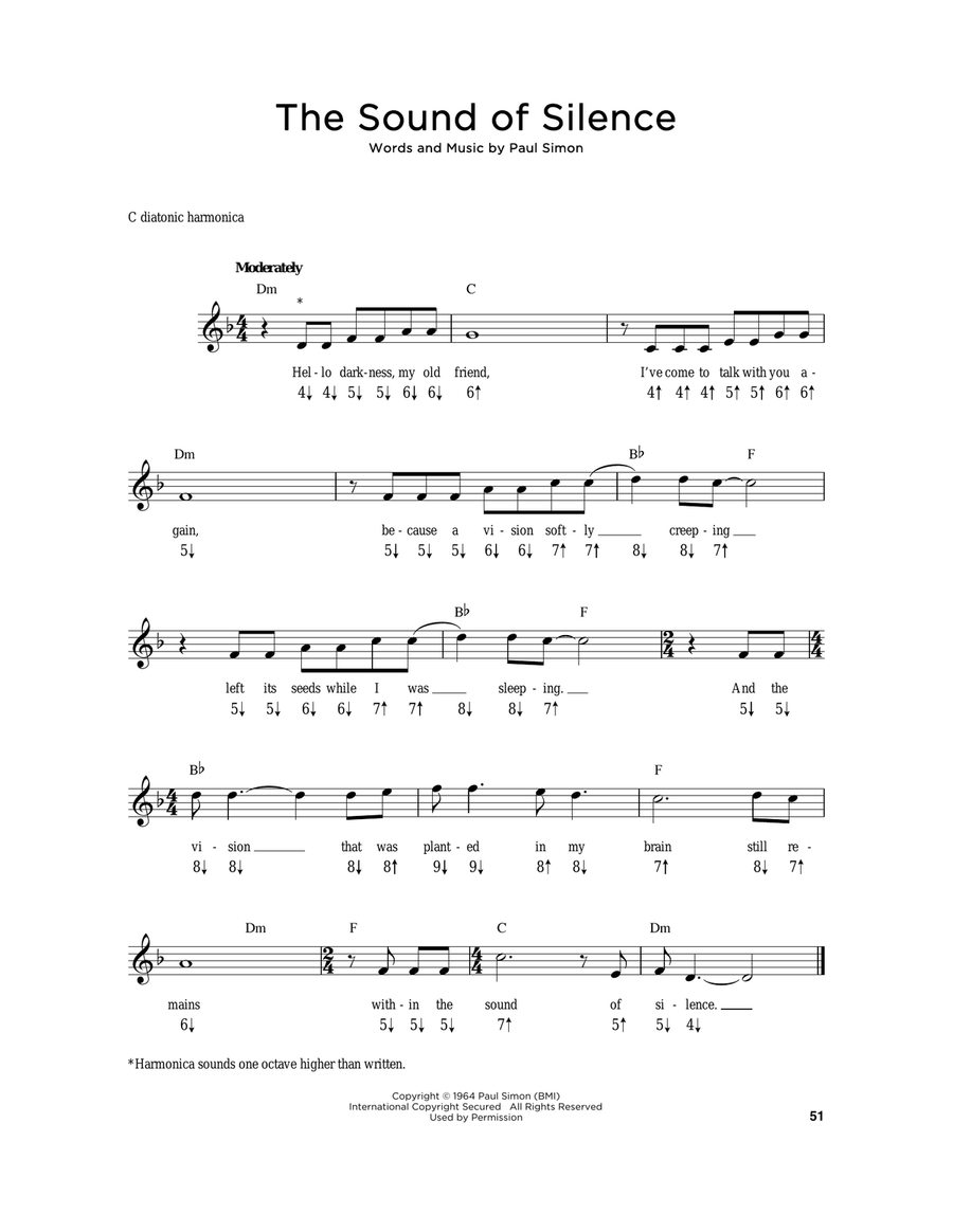 The Sound Of Silence Harmonica scores gallery preview page 1