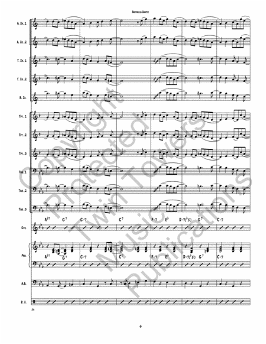 Buffarilla Shuffle Jazz Ensemble scores gallery preview page 7