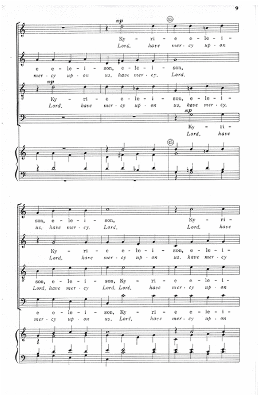 Kyrie Eleison (Lord, Have Mercy Upon Us) (from Mass VIII) 4-Part scores gallery preview page 8